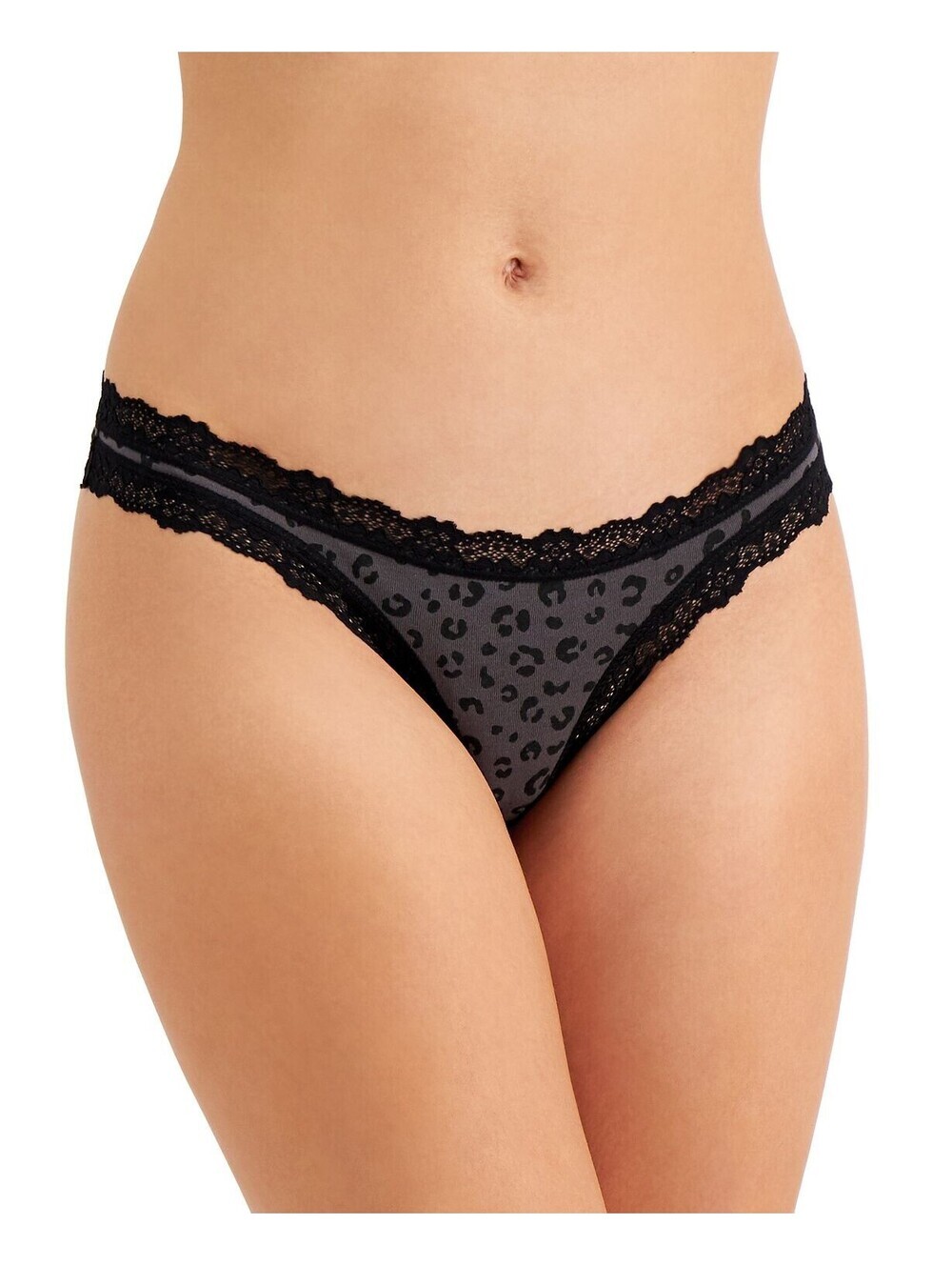 Jenni Womens Lace Trim Thong Size 2XL